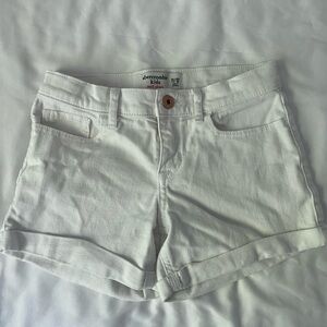 Abercrombie Kids white Denim Jean Shorts